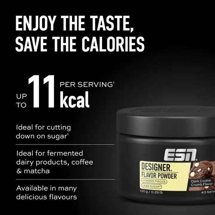 ESN Designer Flavor Powder mit Keksstücken, ideal für kalorienarme Getränke und Snacks