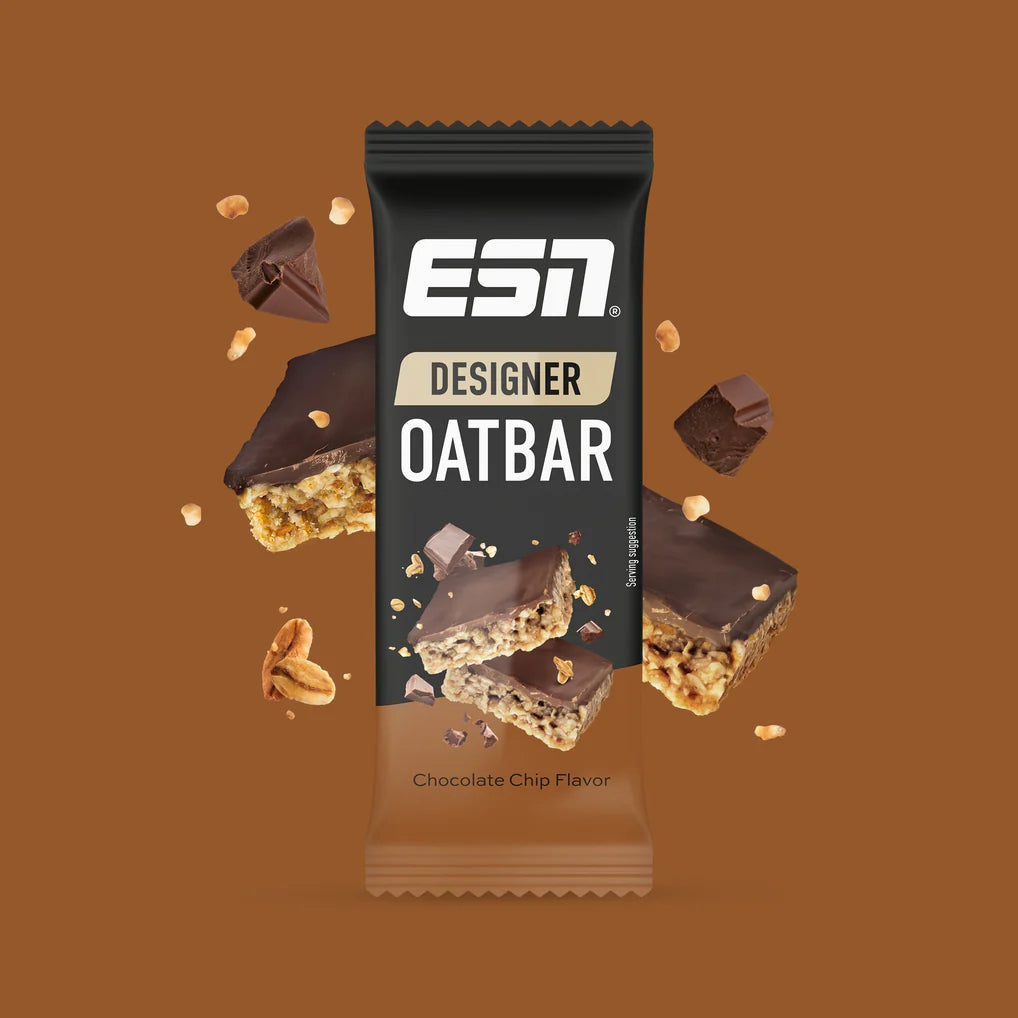 ESN Designer Oatbar Schokoladen-Chip-Geschmack, Proteinriegel für Sportler und Fitness
