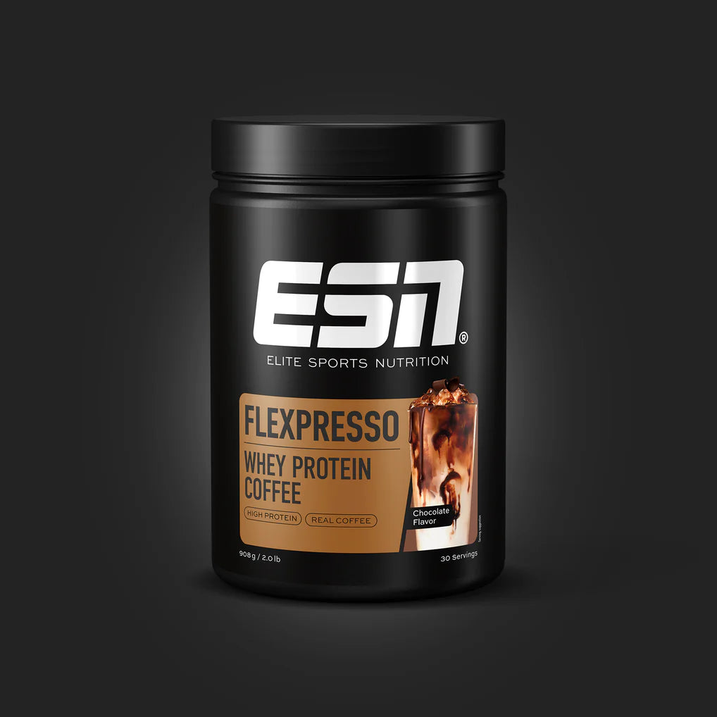 ESN Flexpresso Whey Protein Coffee, Schokoladen-Geschmack, 908g, High Protein, Real Coffee, 30 Portionen