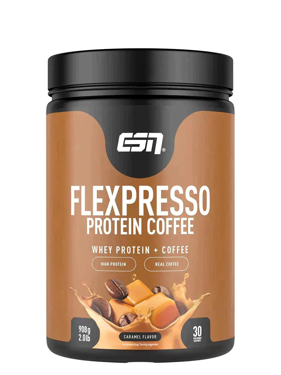 ESN Flexpresso Protein Coffee mit Karamellgeschmack, 908g, High Protein, echter Kaffee