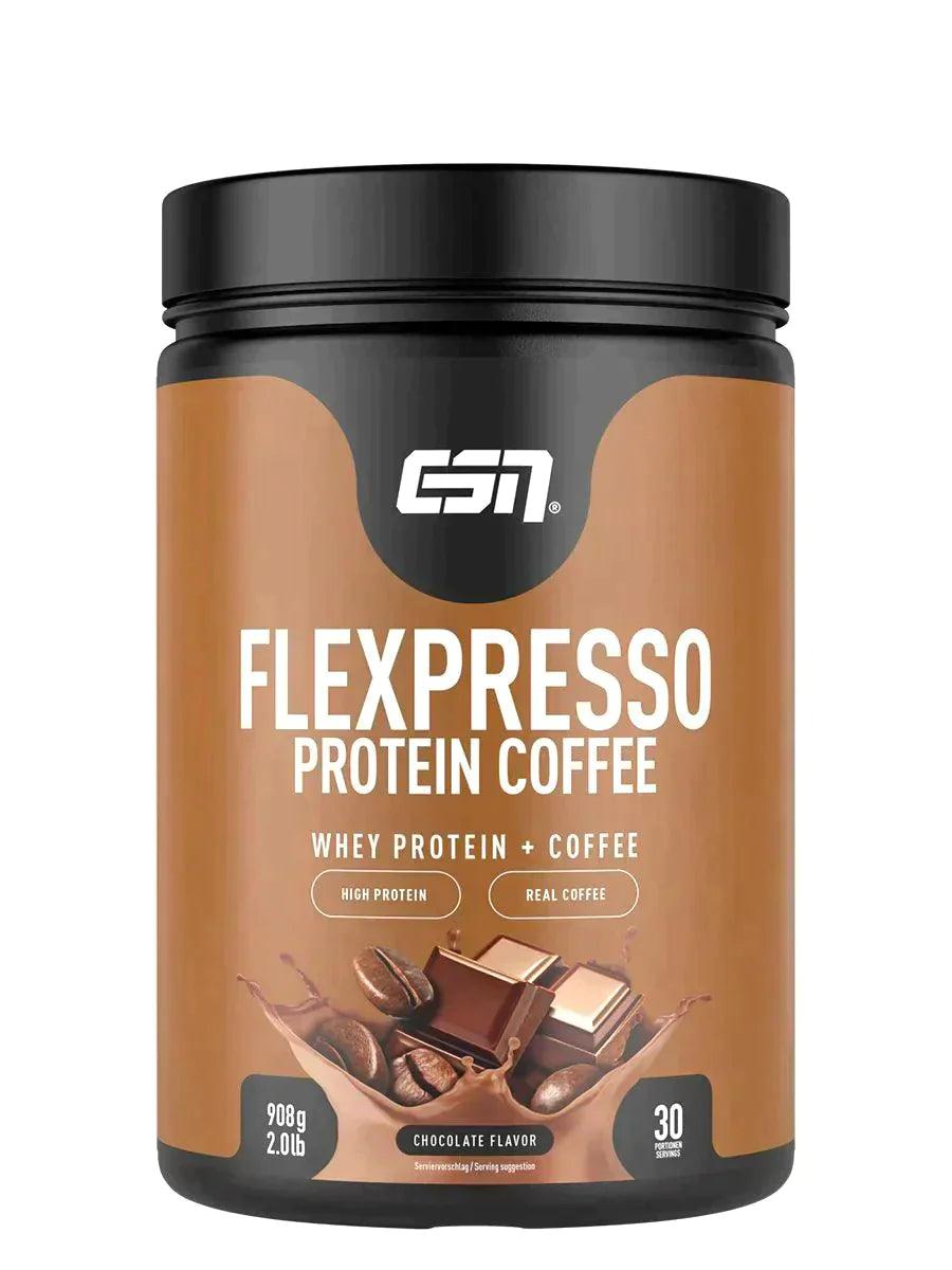 ESN Flexpresso Protein Coffee in Schokolade-Geschmack, 908g Dose.