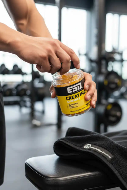 ESN Creatine Gummies mit 3g Kreatin pro Portion, ideal für Sportler im Fitnessstudio