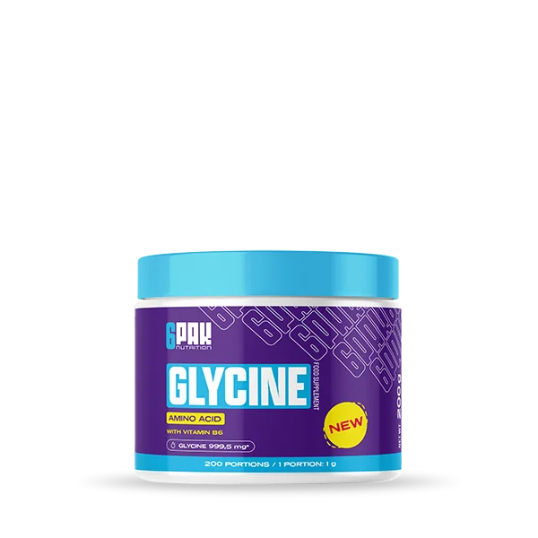 Glycin Aminosäure mit Vitamin B6, 200 Portionen, neue Formel