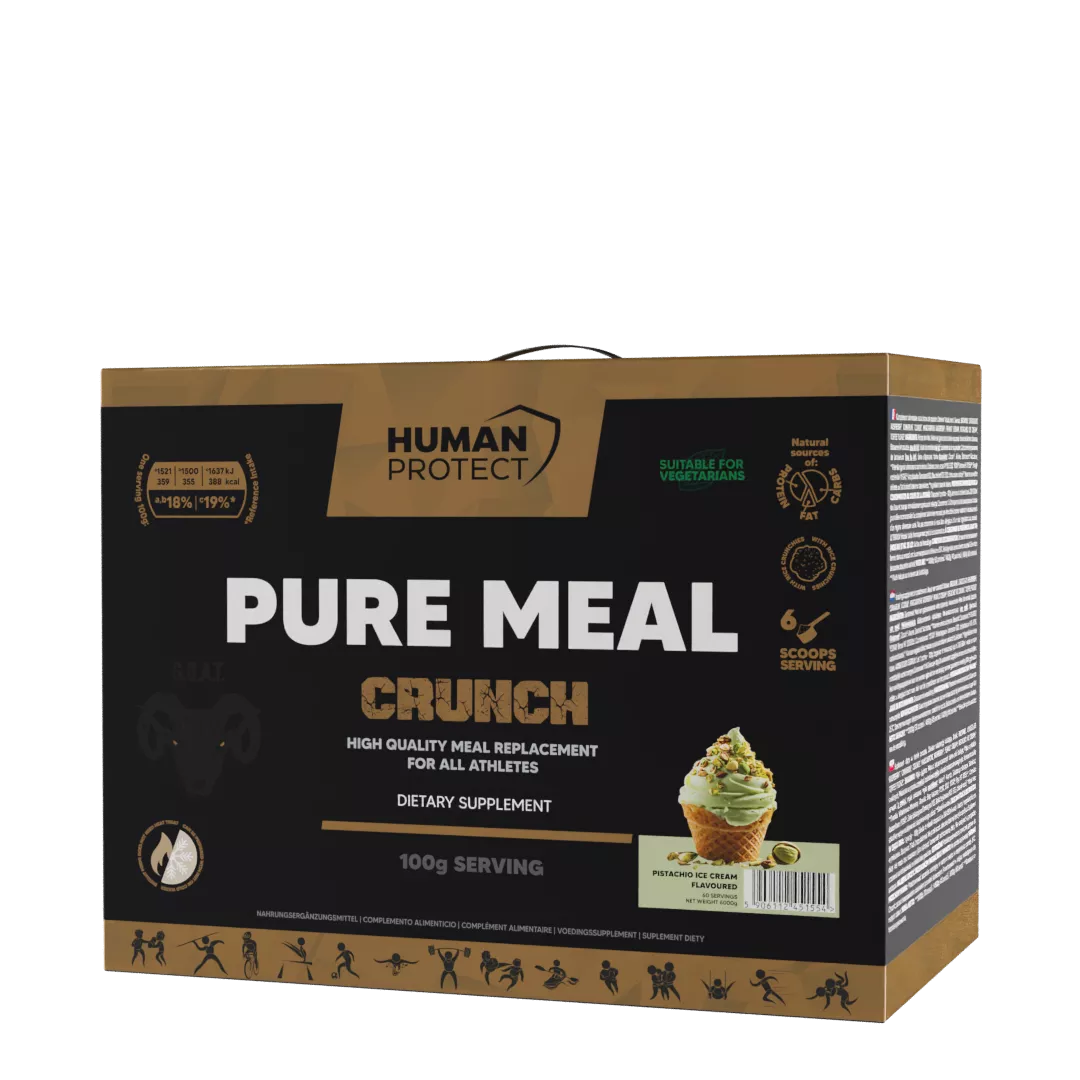 Human Protect Pure Meal Crunch Mahlzeitenersatz in Pistachio Ice Cream Geschmack, 3000g Packung