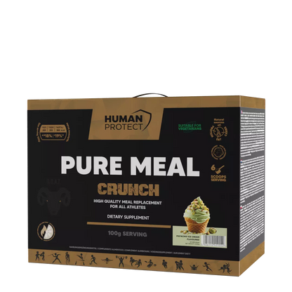 Human Protect Pure Meal Crunch Mahlzeitenersatz in Pistachio Ice Cream Geschmack, 3000g Packung