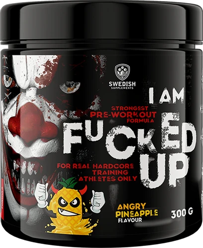 Swedish Supplements I am Fucked up Pre-Workout Booster, Angry Pineapple Geschmack, 300g Dose