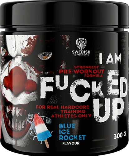 Swedish Supplements I am Fucked Up Pre-Workout Booster 300g im Blue Ice Rocket Geschmack