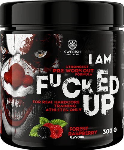 Swedish Supplements I am Fucked Up Pre-Workout Booster in Forest Raspberry, 300g Dose