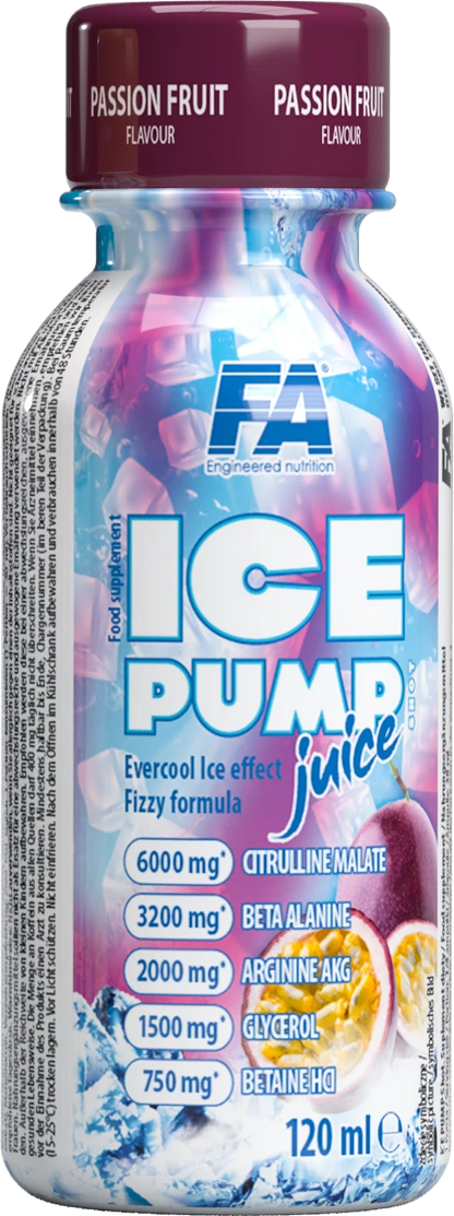 FA Nutrition ICE PUMP Shot 120ml Nahrungsergänzungsmittel in Passionsfrucht-Geschmack