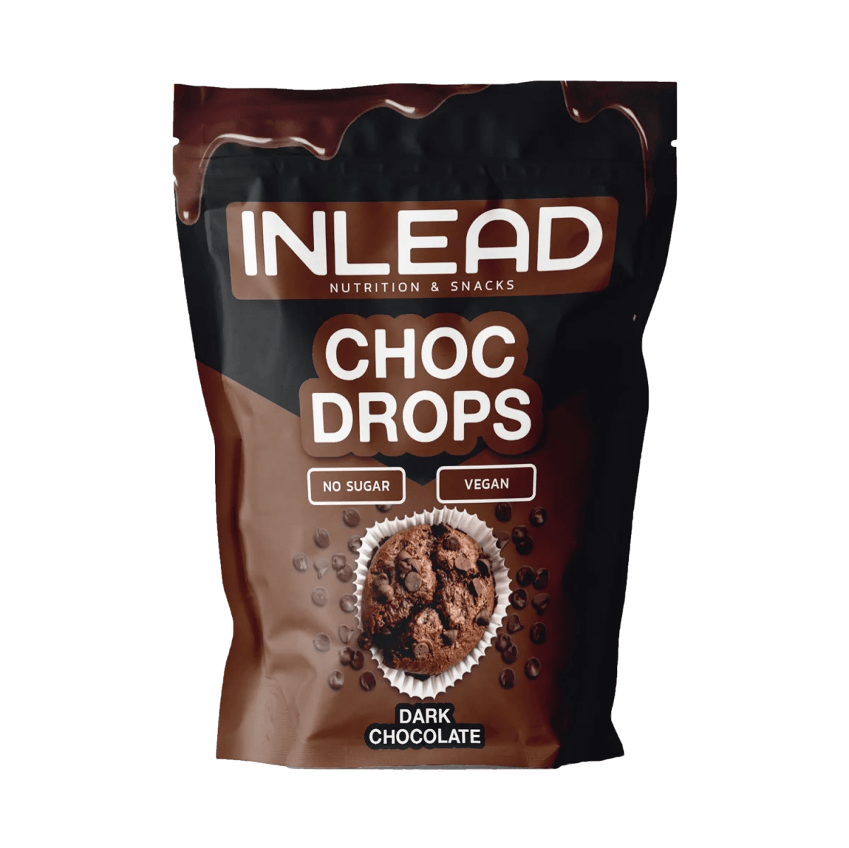 Inlead Nutrition Choc Drops zuckerfreie vegane Zartbitterschokolade