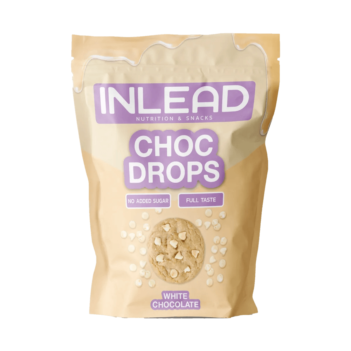Inlead Nutrition Choc Drops White Chocolate, zuckerfreie Snack-Beutel