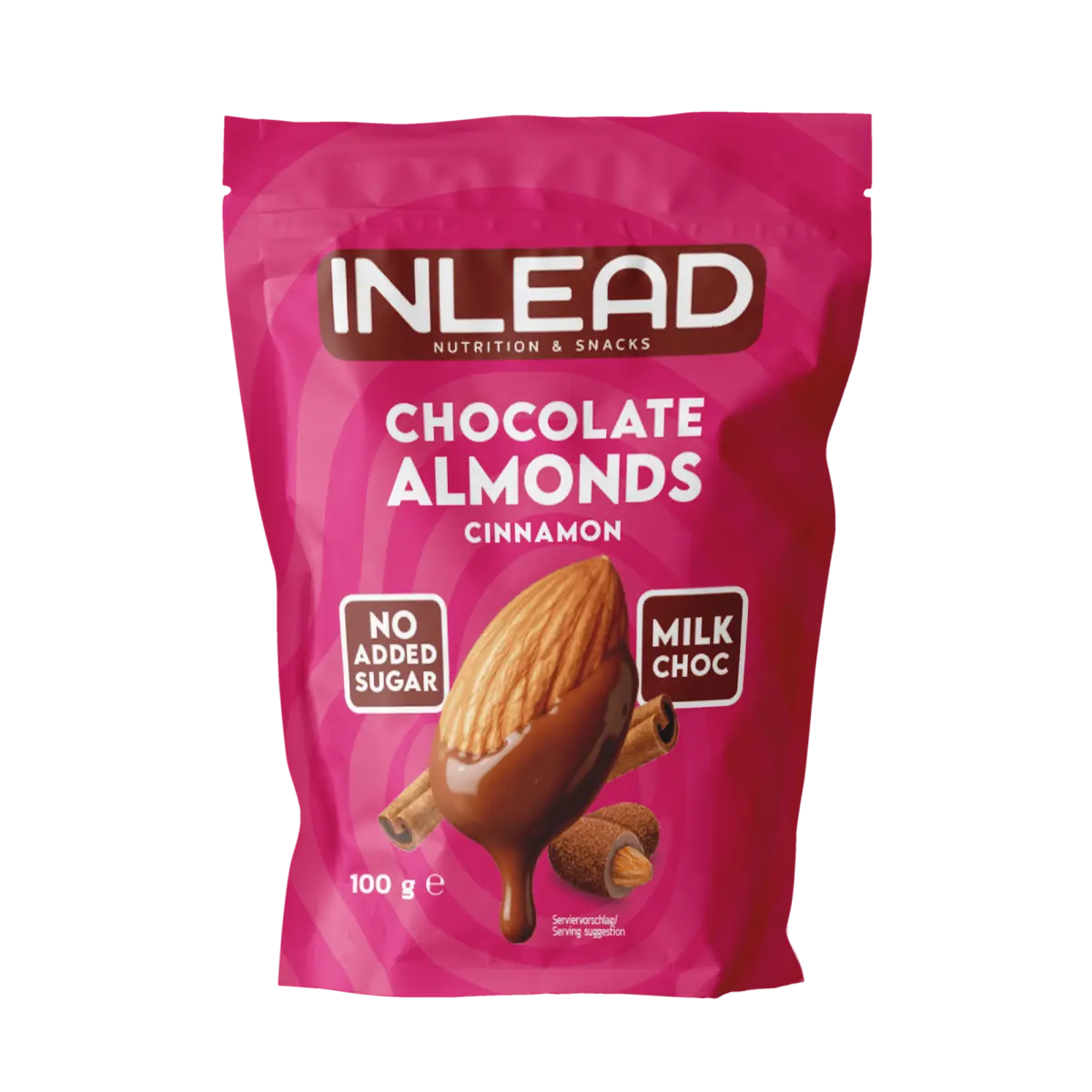 Inlead Nutrition Chocolate Almonds mit Zimt, zuckerfrei, 100g Packung