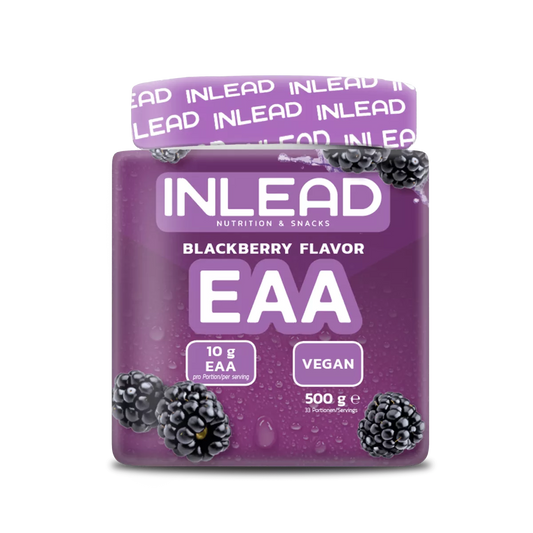 Inlead Nutrition EAA Pulver im 500g Becher, Geschmack Brombeere, vegan