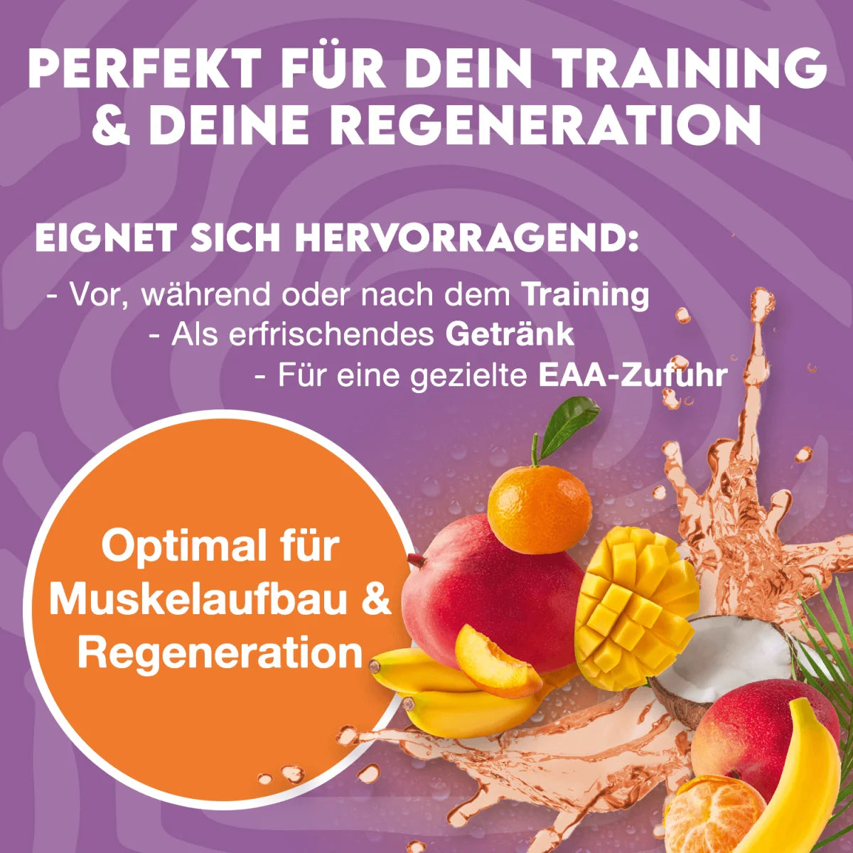 Inlead Nutrition EAA für Muskelaufbau und Regeneration mit Mango, Banane und Kokosnuss.