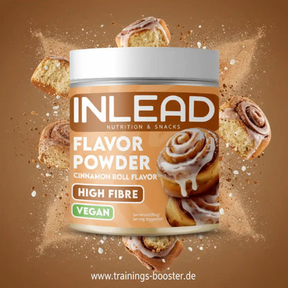 Inlead Nutrition Flavor Powder in Zimtschnecken-Geschmack, vegan und ballaststoffreich.
