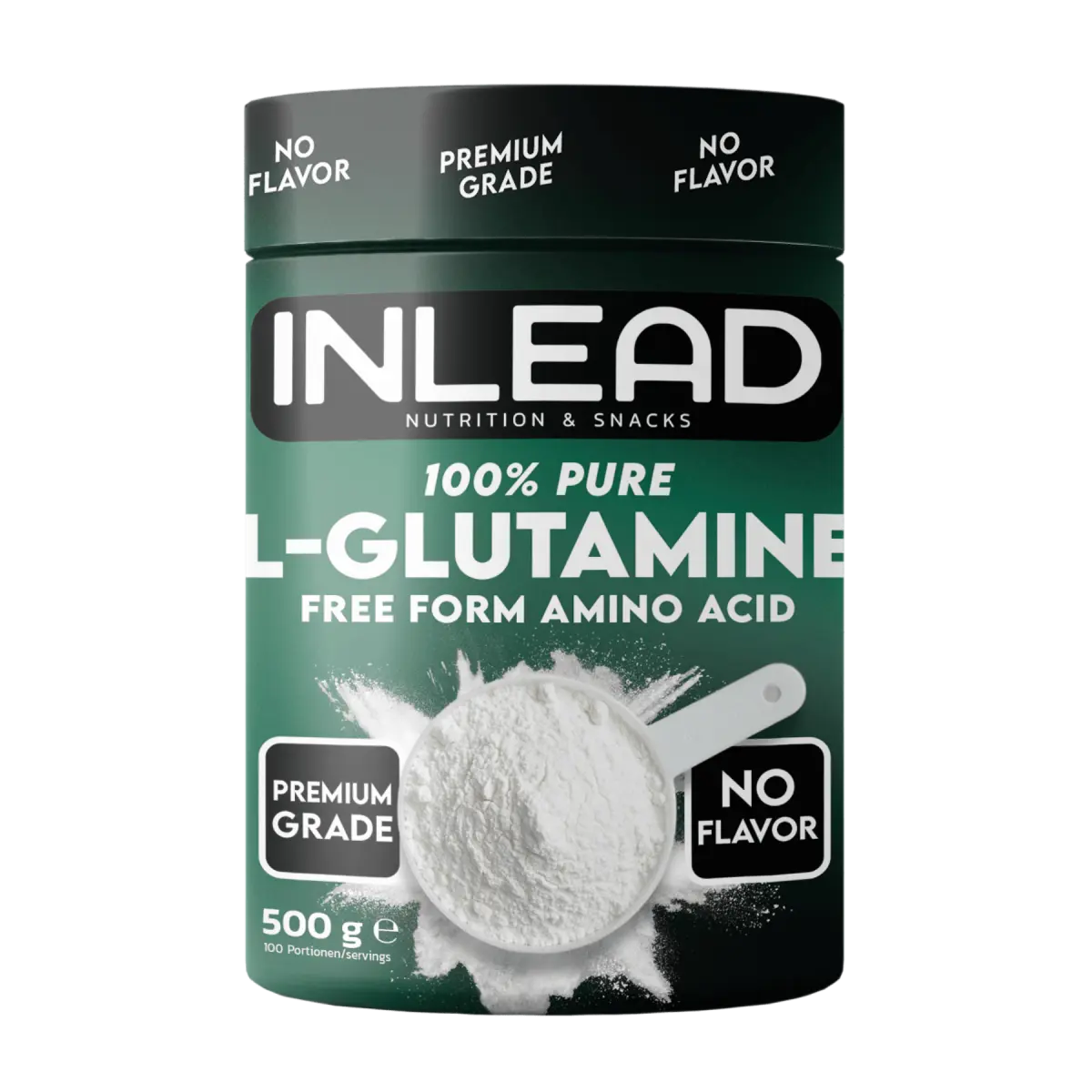 Dose L-Glutamin Pulver 500g, geschmacksneutral, Premium Aminosäure Supplement