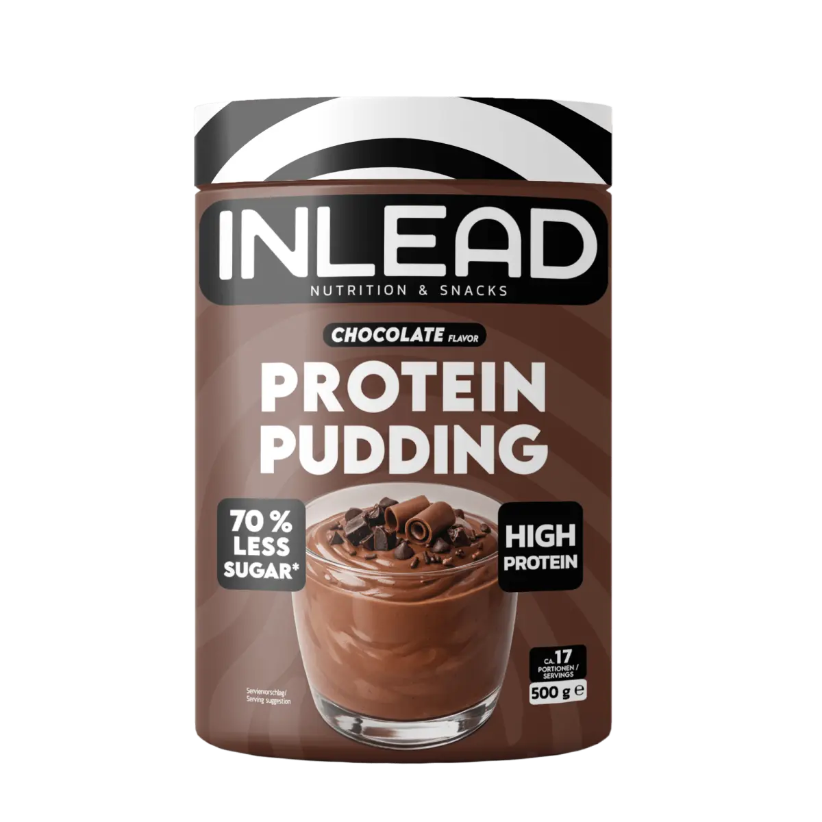 Inlead Protein Pudding in Schokolade, 500g Packung für Sportnahrung