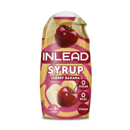 Inlead Syrup Cherry Banana Geschmack, zuckerfrei und kalorienarm, vegane Süßung