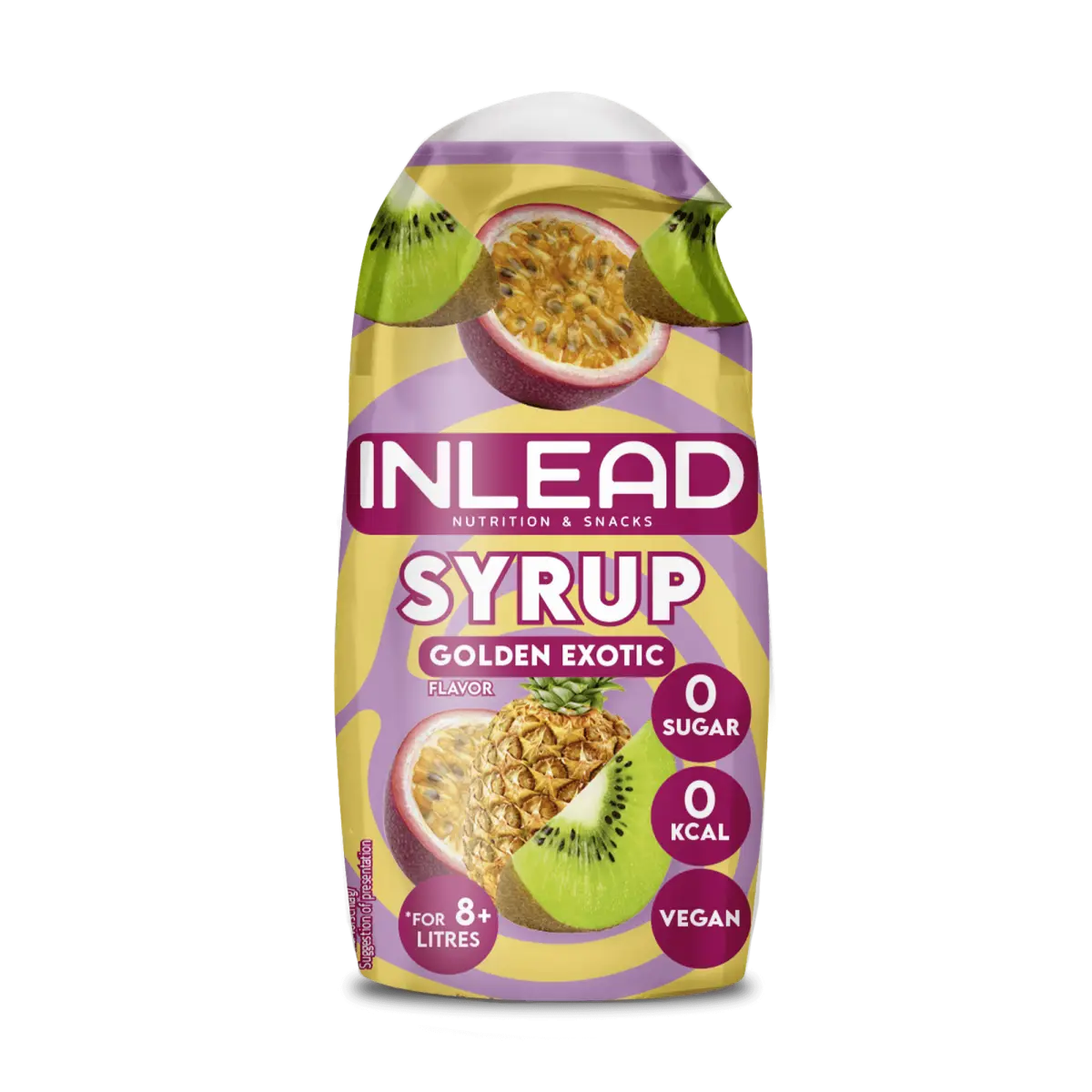 Inlead Syrup Golden Exotic, zuckerfreier Sirup für Getränke mit Kiwi, Passionsfrucht und Ananas