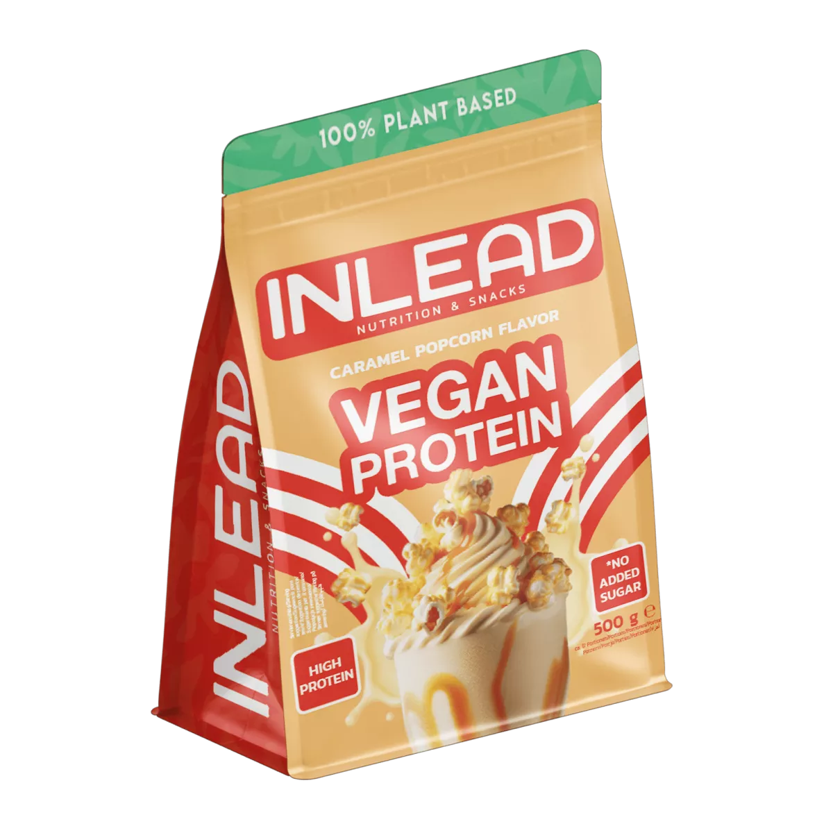 Inlead Nutrition Vegan Protein 500g im Geschmack Caramel Popcorn Flavor