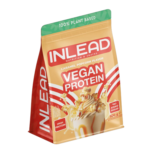 Inlead Nutrition Vegan Protein 500g im Geschmack Caramel Popcorn Flavor