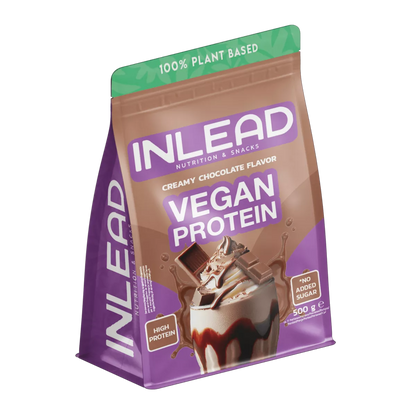 Inlead Nutrition Vegan Protein 500g in Schokoladengeschmack, ohne Zuckerzusatz