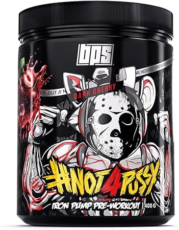 BPS #NOT4PUSSY Pre-Workout Booster mit Dark Cherry Geschmack, 400g Dose für intensives Training