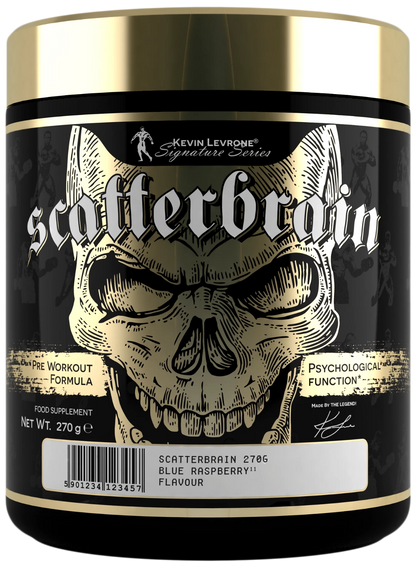Scatterbrain Pre Workout Formula, 270g Blue Raspberry, Kevin Levrone Signature Series
