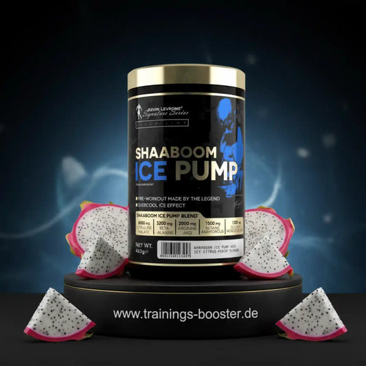 Kevin Levrone Shaaboom ICE Pump Nahrungsergänzungsmittel mit Drachenfrucht-Stücken