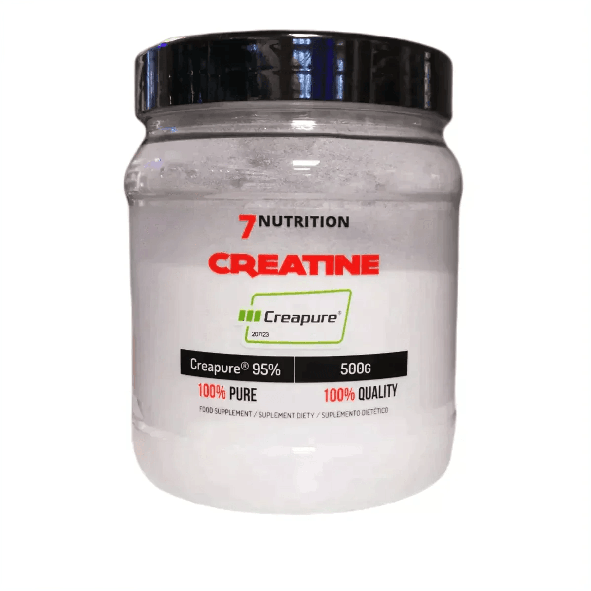 7 Nutrition Creatine Pulver 500g, 100% rein, Creapure® 95%, Sportnahrung & Nahrungsergänzung