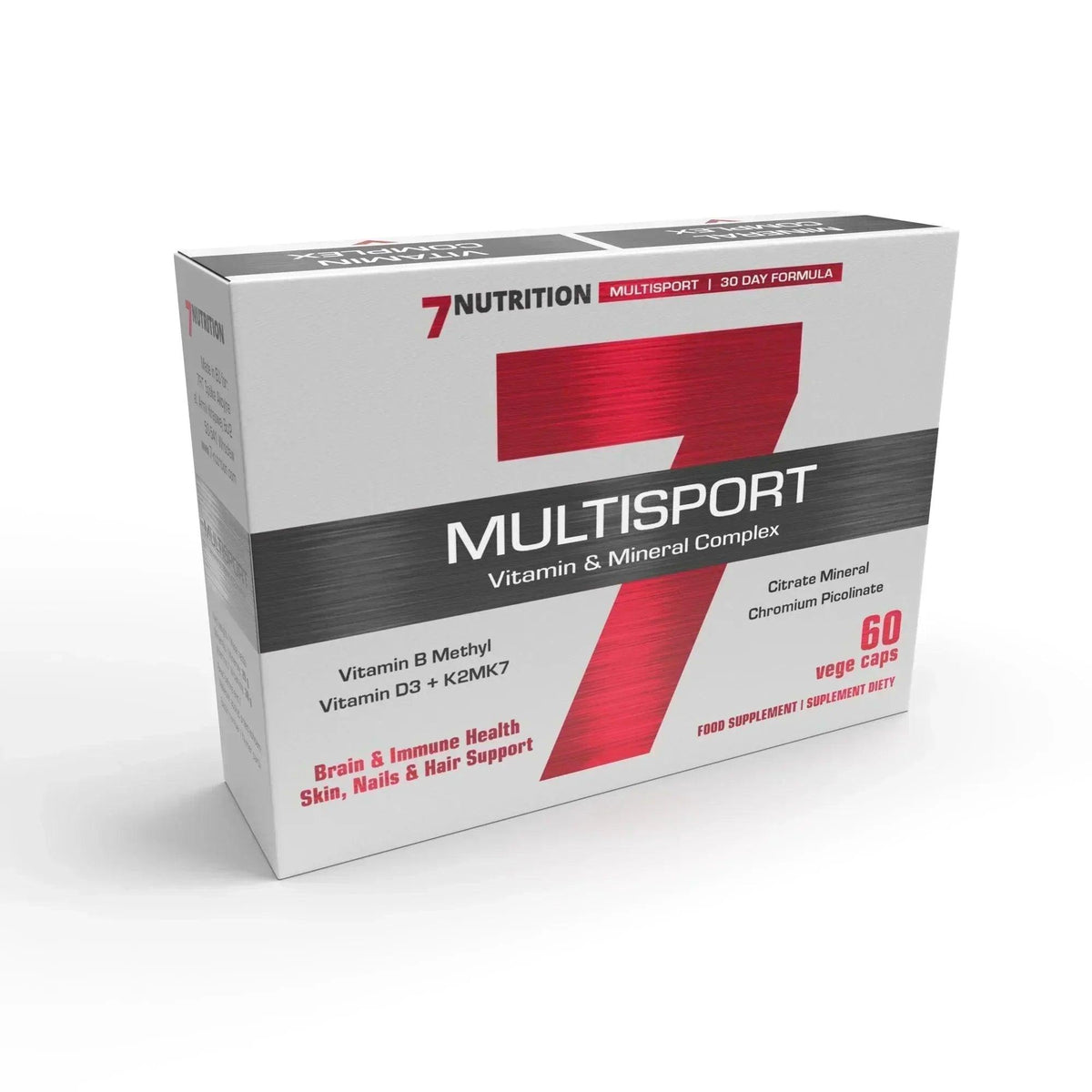 7NUTRITION Multisport Vitamin- & Mineral-Komplex, 60 vegane Kapseln für Immun- und Hautgesundheit