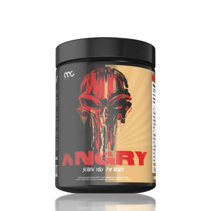Muscle Clinic Angry Pre-Workout Booster 300g Dose mit Totenkopf-Design