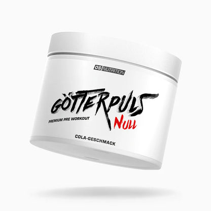 OS Nutrition Götterpuls NULL Pre Workout Booster in Cola-Geschmack, weiße Dose