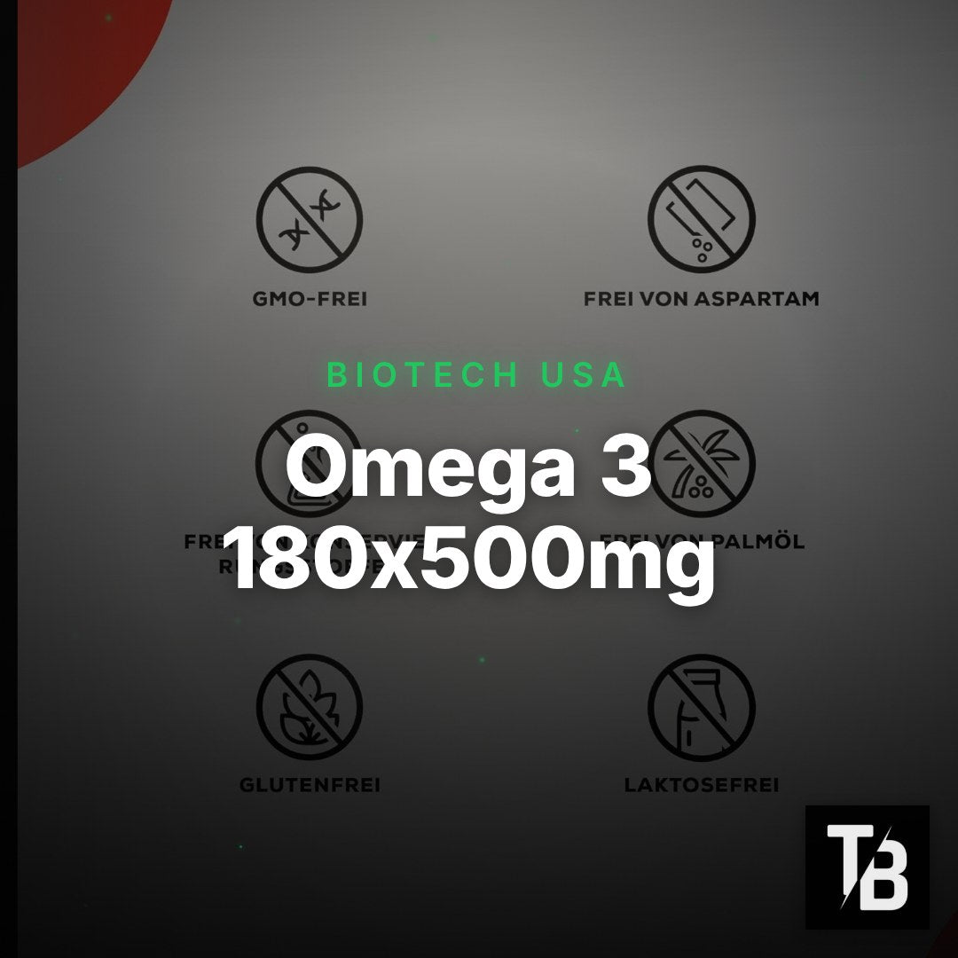 BioTech USA Omega 3 180x500mg – Clean Showcase