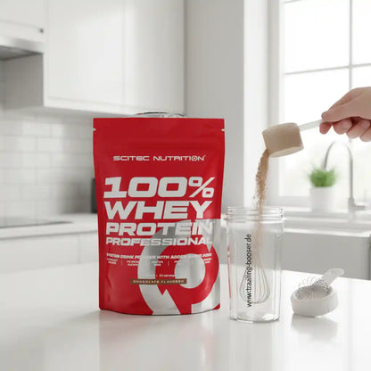 Scitec Nutrition 100% Whey Protein Professional Schokoladengeschmack in der Küche
