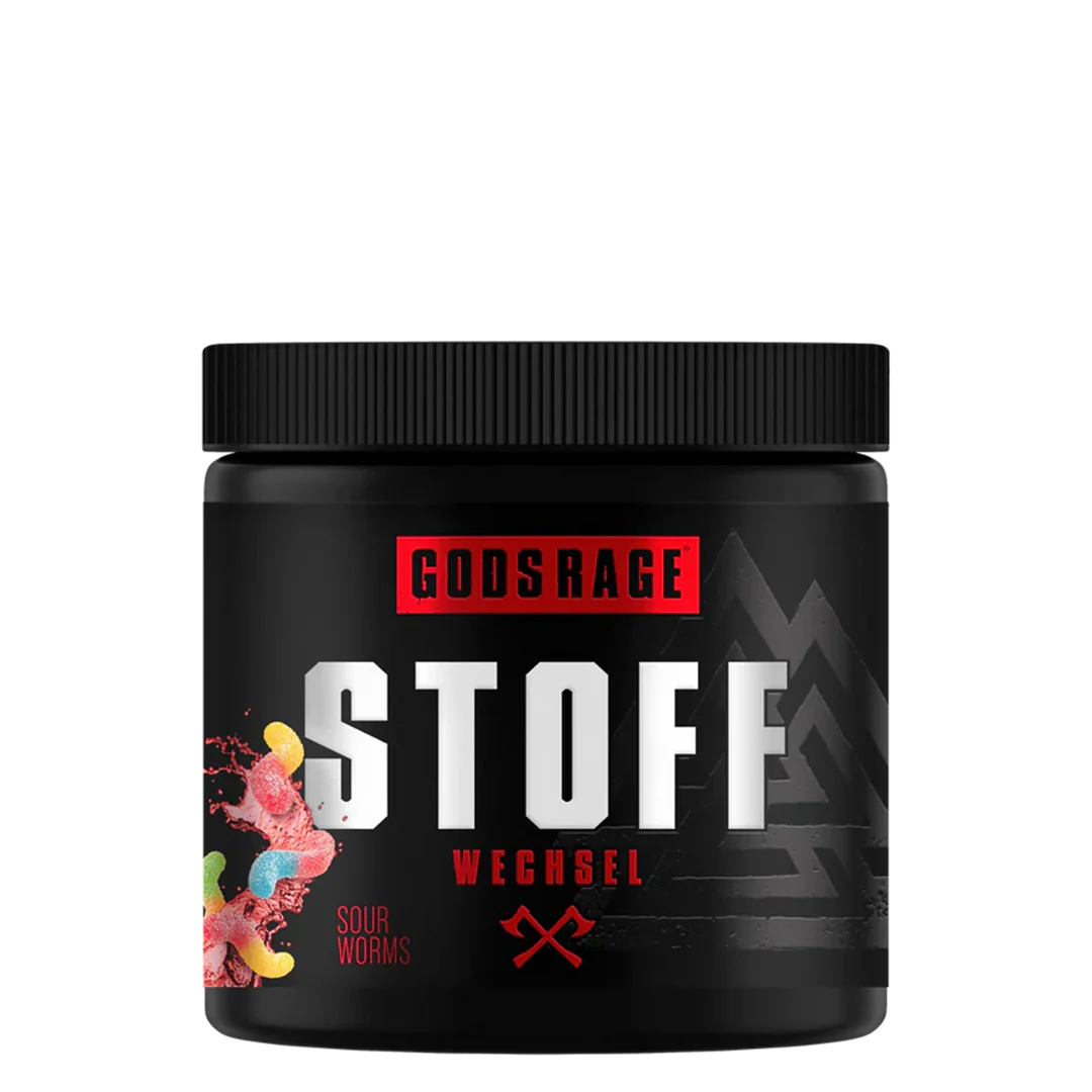 Gods Rage Stoff Wechsel Sour Worms – Energiebooster mit sauren Gummibärchen Geschmack