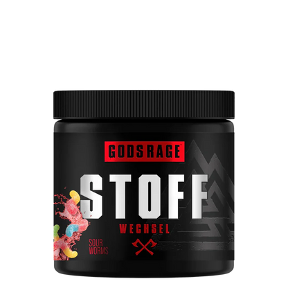 Gods Rage Stoff Wechsel Sour Worms – Energiebooster mit sauren Gummibärchen Geschmack