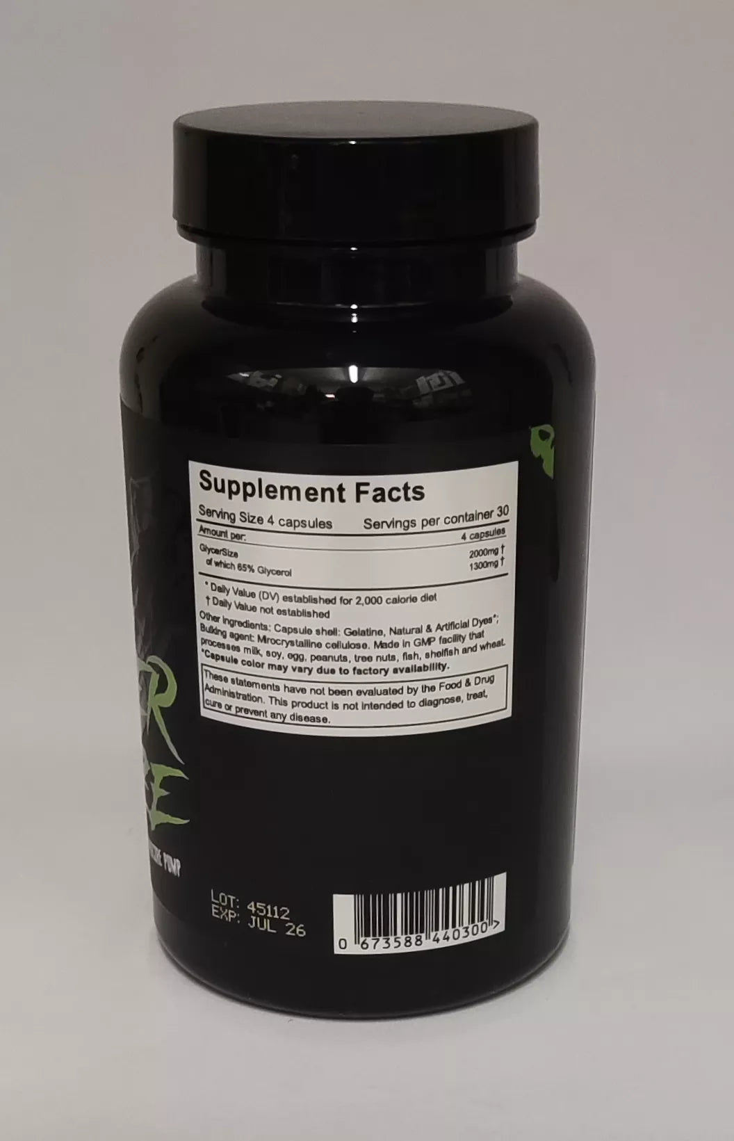 Underground Glycer Size Pump Booster 120 Kapseln - trainings-booster.de