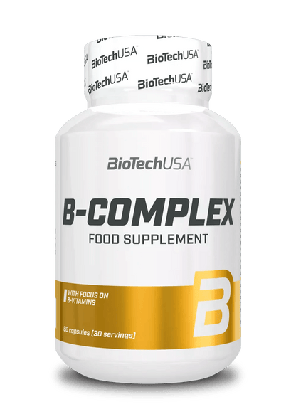BioTechUSA B-Complex Nahrungsergänzung mit B-Vitaminen, 60 Kapseln für Sport und Training