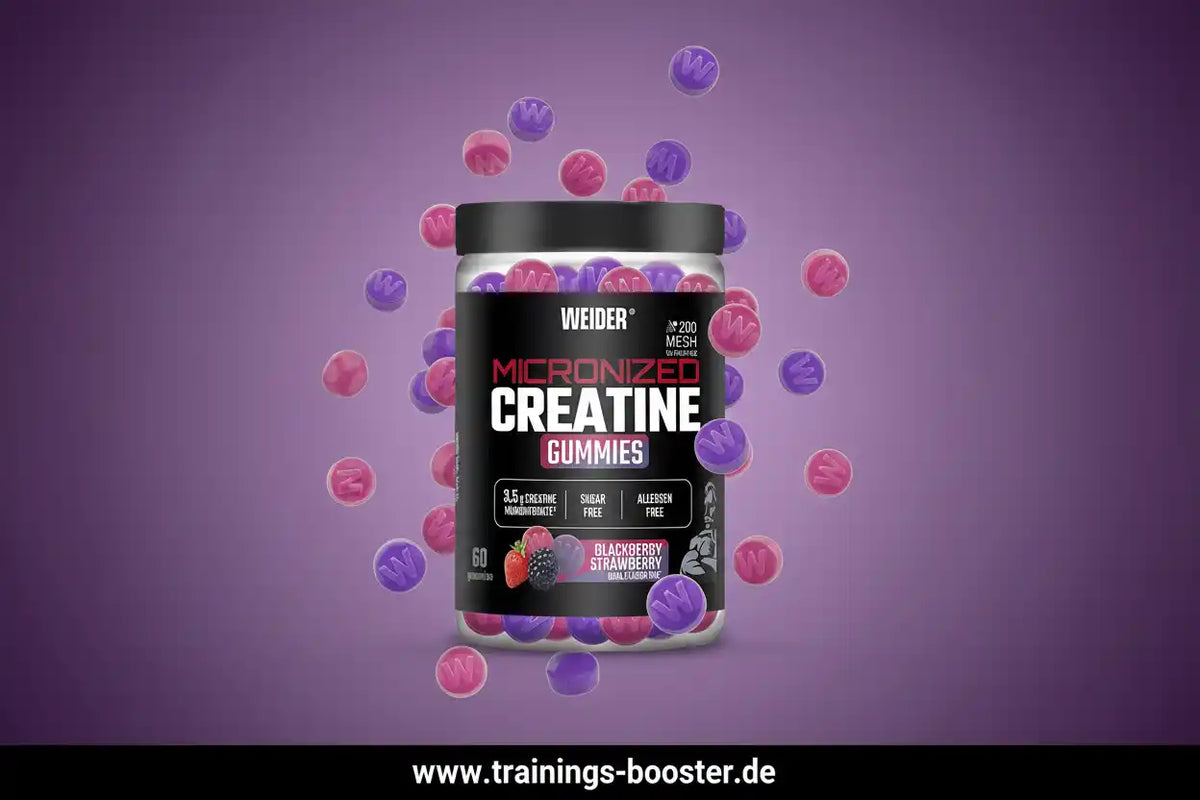 Weider Micronized Creatine Gummies in Blackberry Strawberry Geschmack