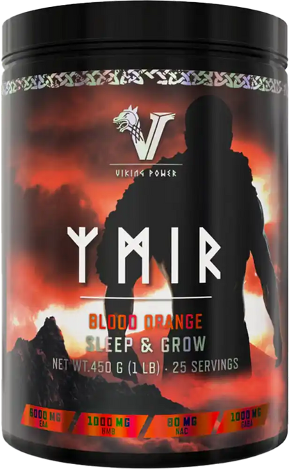 Viking Power Ymir Sleep & Grow Nahrungsergänzungsmittel in Blood Orange, 450g Dose